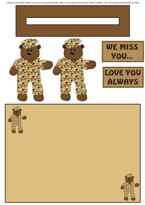 Camouflage Bear Penny Slider