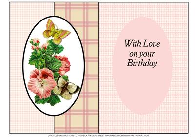 Oval Fold Back Butterfly 2