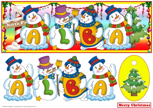 Snowmen Names Large DL - ALBA