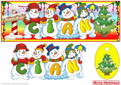Snowmen Names Large DL - CIAN