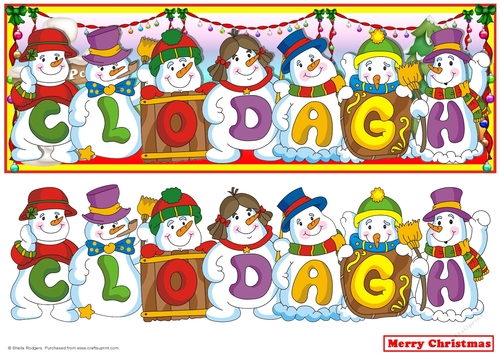 Snowmen Names Large DL - CLODAGH