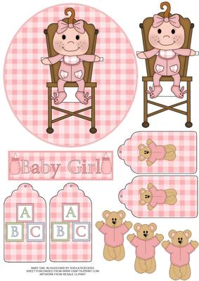 Baby Girl in Highchair