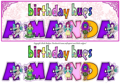 FAIRY NAMES - AMANDA