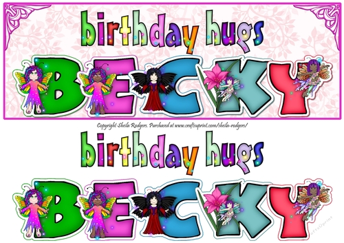 FAIRY NAMES - BECKY
