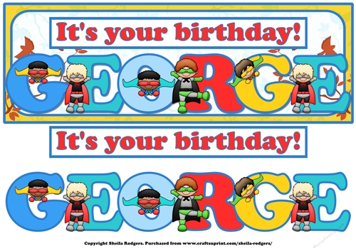 SUPERHERO NAMES - GEORGE