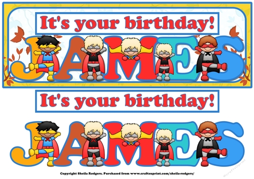 SUPERHERO NAMES - JAMES