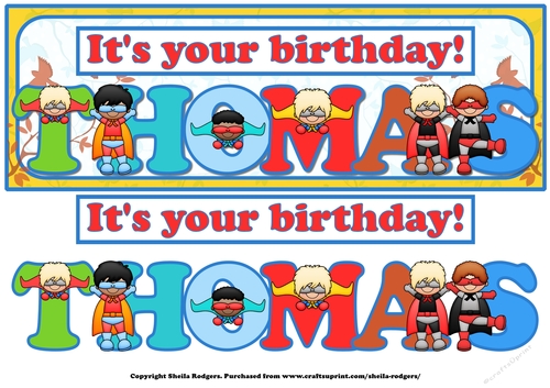 SUPERHERO NAMES - THOMAS