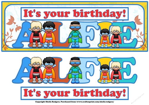 SUPERHERO NAMES - ALFIE