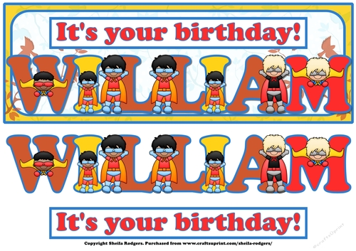 SUPERHERO NAMES - WILLIAM