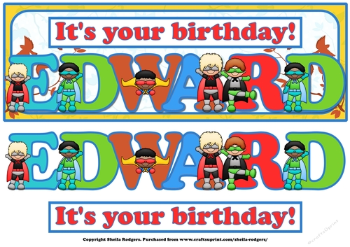 SUPERHERO NAMES - EDWARD