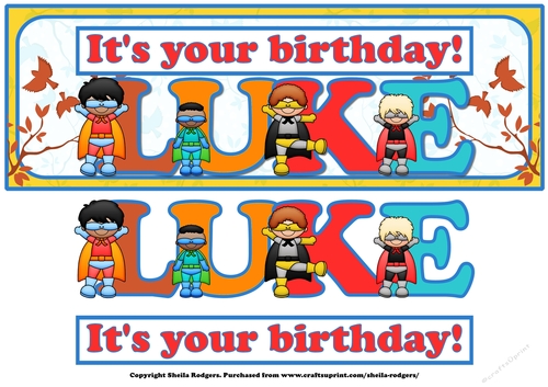 SUPERHERO NAMES - LUKE