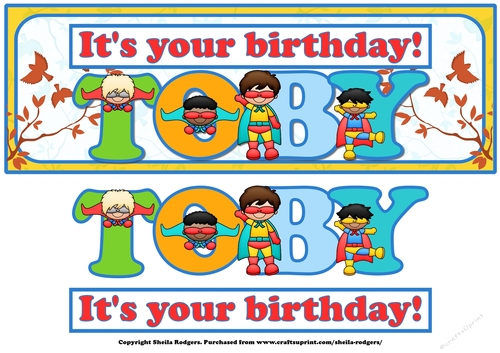 SUPERHERO NAMES - TOBY