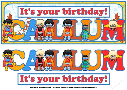 SUPERHERO NAMES - CALLUM