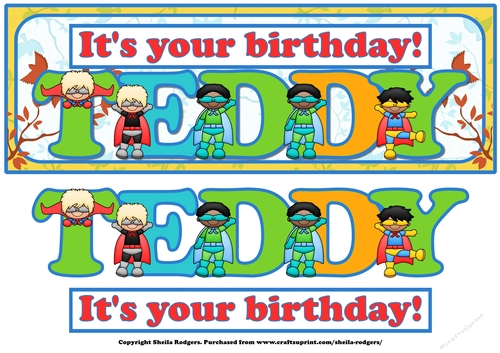 SUPERHERO NAMES - TEDDY