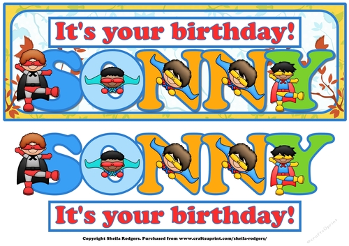 SUPERHERO NAMES - SONNY