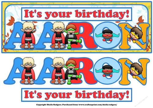 SUPERHERO NAMES - AARON