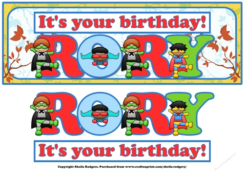 SUPERHERO NAMES - RORY