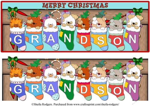 STOCKING PETS NAMES - GRANDSON