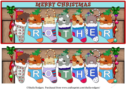 STOCKING PETS NAMES - BROTHER