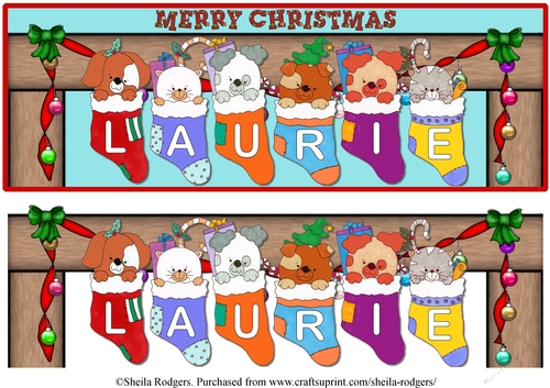 STOCKING PETS NAMES - LAURIE