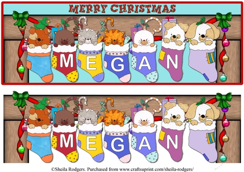 STOCKING PETS NAMES - MEGAN