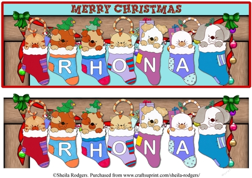 STOCKING PETS NAMES - RHONA