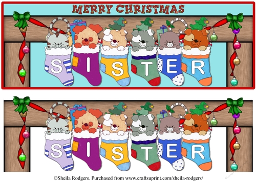 STOCKING PETS NAMES - SISTER
