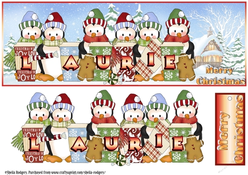 PENGUIN CUPS NAMES - LAURIE