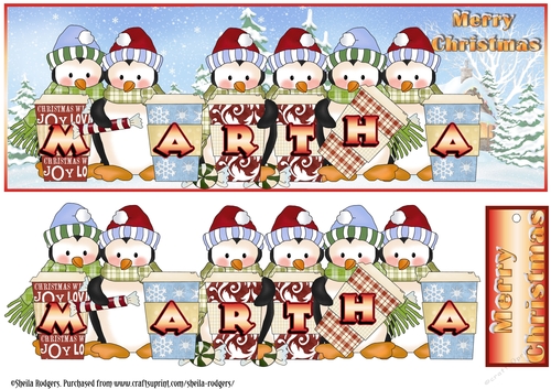 PENGUIN CUPS NAMES - MARTHA