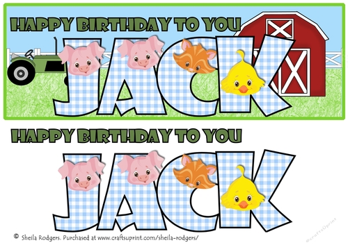 FARM ANIMALS NAMES - JACK