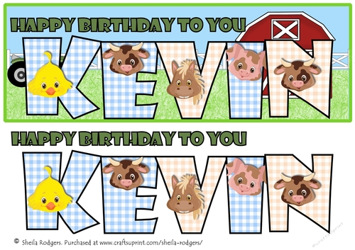FARM ANIMALS NAMES - KEVIN