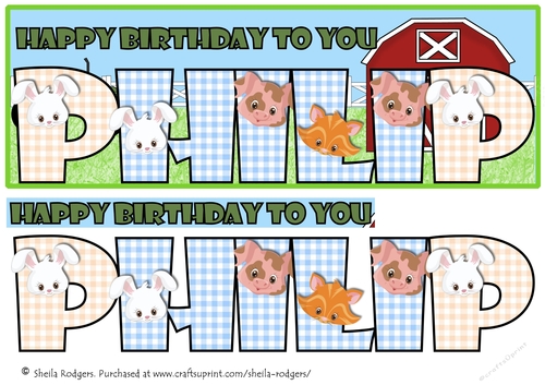 FARM ANIMALS NAMES - PHILIP