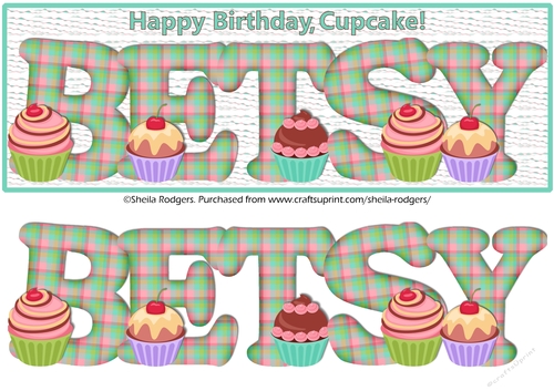 CUPCAKE TARTAN NAMES - BETSY