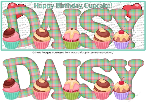 CUPCAKE TARTAN NAMES - DAISY