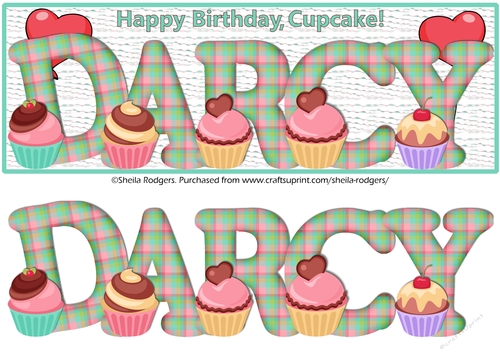 CUPCAKE TARTAN NAMES - DARCY