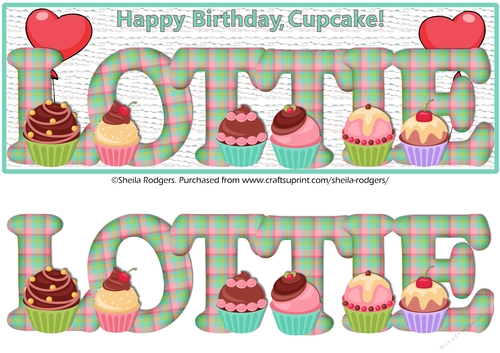 CUPCAKE TARTAN NAMES - LOTTIE