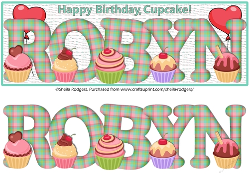 CUPCAKE TARTAN NAMES - ROBYN