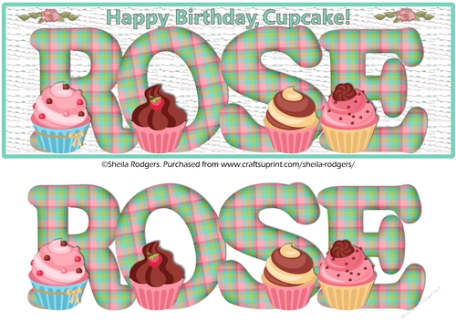 CUPCAKE TARTAN NAMES - ROSE