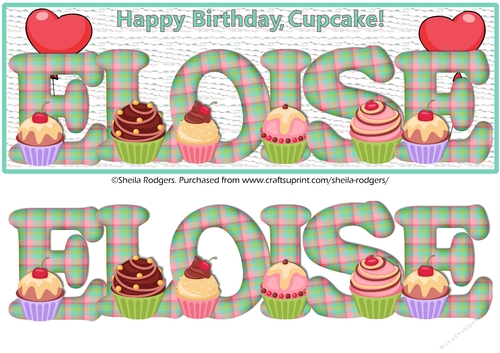 CUPCAKE TARTAN NAMES - ELOISE
