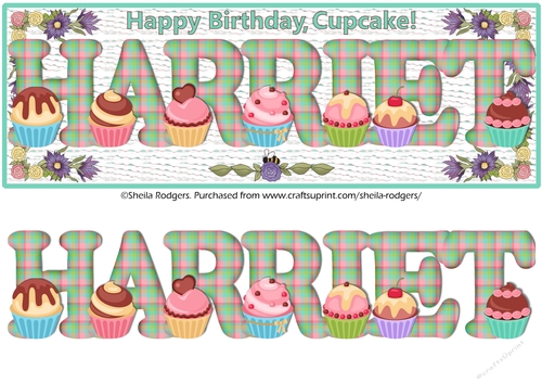 CUPCAKE TARTAN NAMES - HARRIET