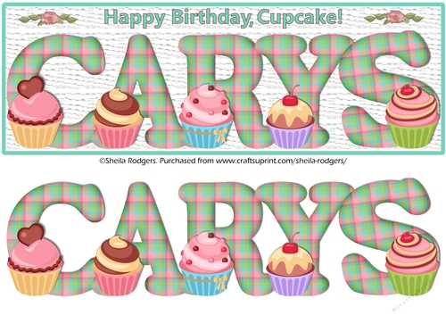 CUPCAKE TARTAN NAMES - CARYS