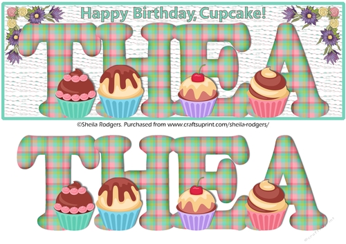 CUPCAKE TARTAN NAMES - THEA