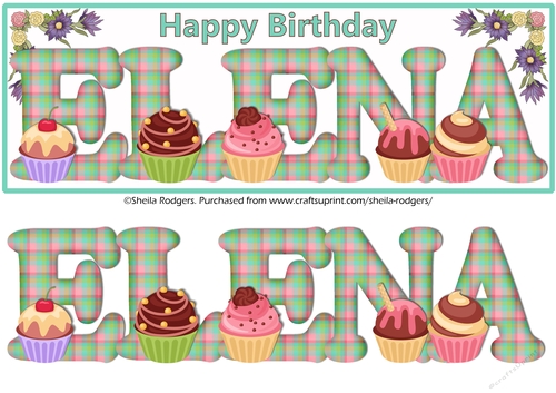 CUPCAKE TARTAN NAMES - ELENA 2
