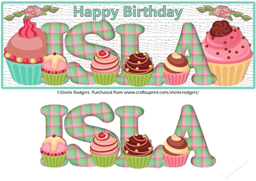 CUPCAKE TARTAN NAMES - ISLA