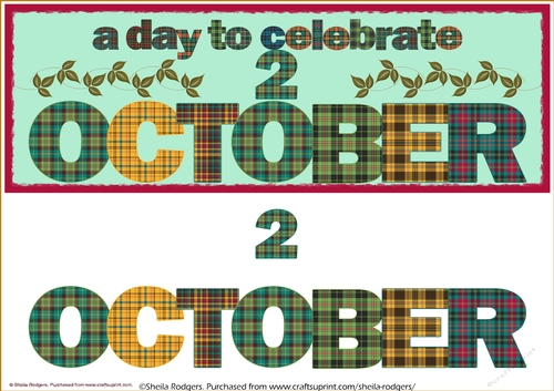 DAY OF THE YEAR - OCTOBER 2