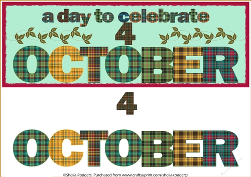 DAY OF THE YEAR - OCTOBER 4