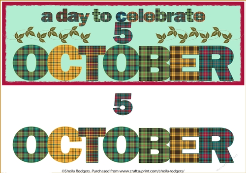 DAY OF THE YEAR - OCTOBER 5