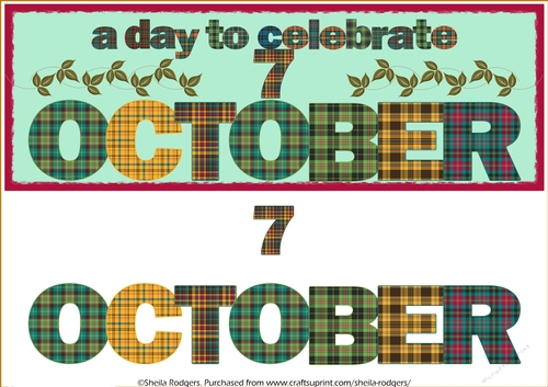 DAY OF THE YEAR - OCTOBER 7