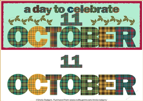 DAY OF THE YEAR - OCTOBER 11