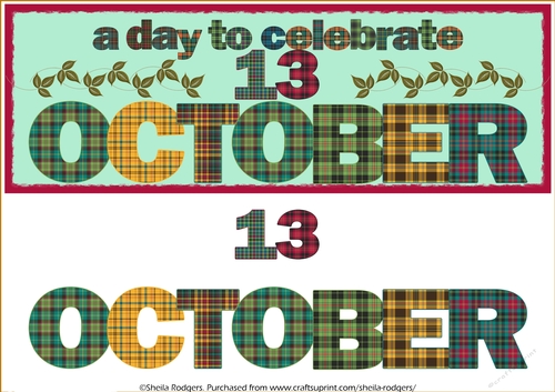 DAY OF THE YEAR - OCTOBER 13